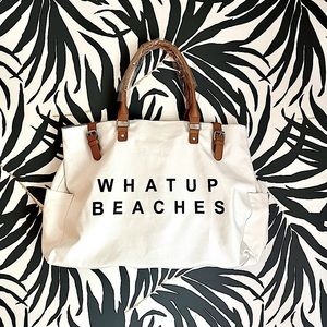 What Up Beaches Beach Tote Bag Weekender Travel Resort
